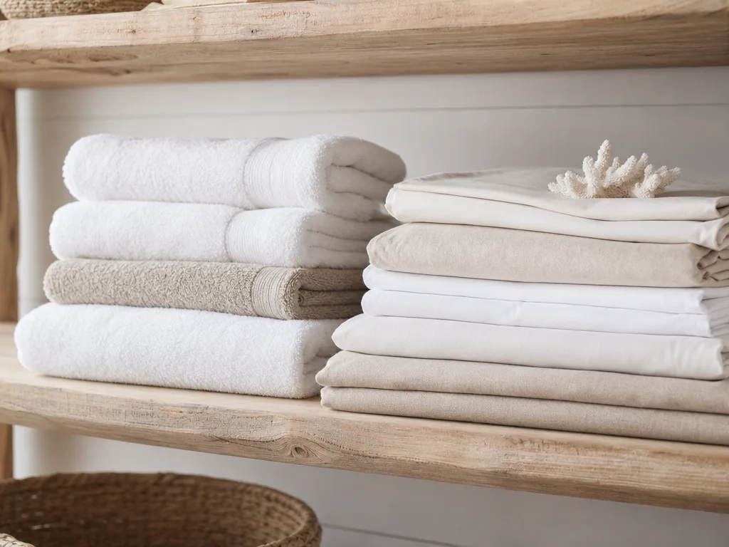 Fresh bed linen and towels in hotel quality